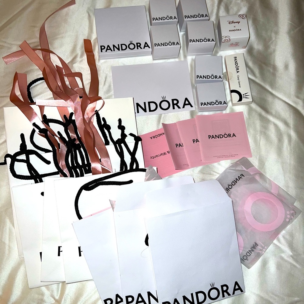 Pandora gift bags and charm boxes